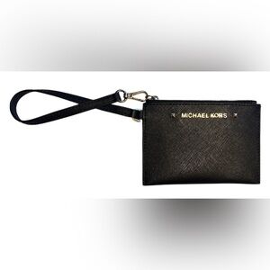 Michael Kors Black - Small Wristlet. 3-Card Holder. 5.75” x 4.00”